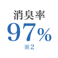 消臭率97％