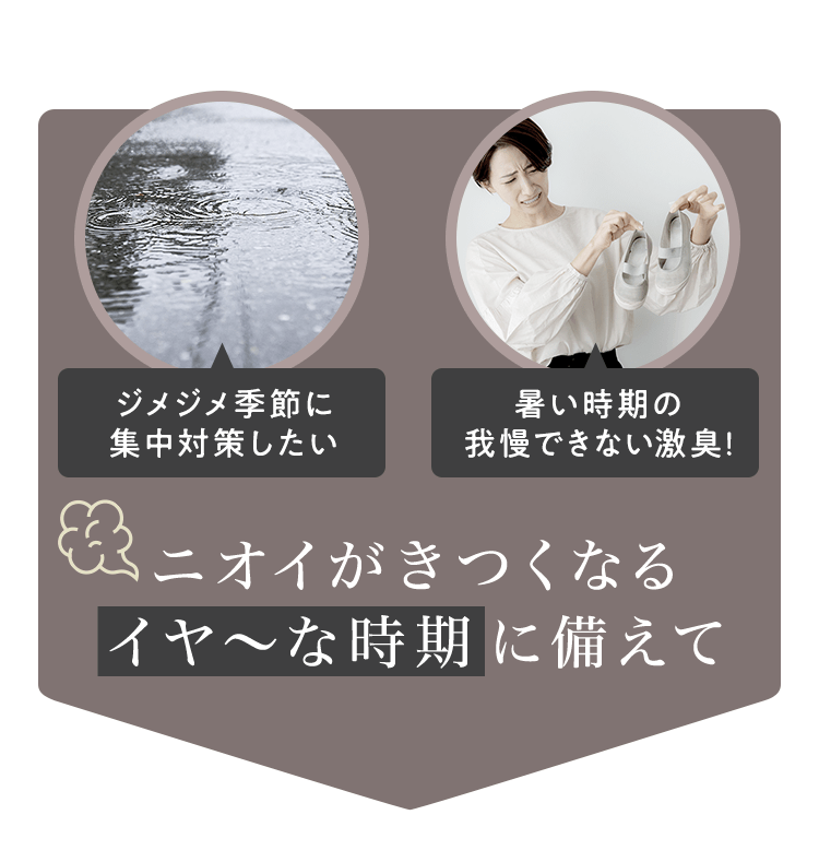 ニオイがきつくなるイヤ～な時期に備えて